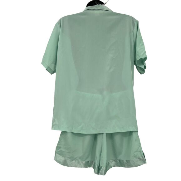 Victoria's Secret Vintage Mint Green Satin‎ Pajama Set Size Small - Picture 4 of 5